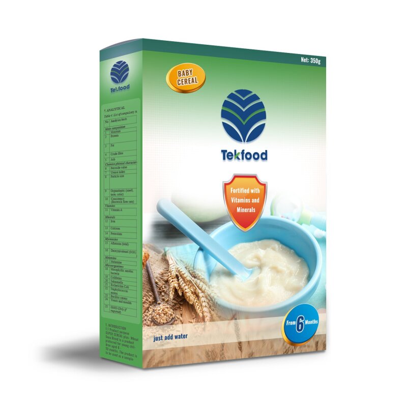 NOURRITURE POUR BÉBÉS TEKFOOD (MÉLANGE DE FRUITS BLÉ-SOJA)